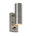 Canon 2-Light Modern Outdoor Wall Light with Up & Down Lighting & PIR Sensor