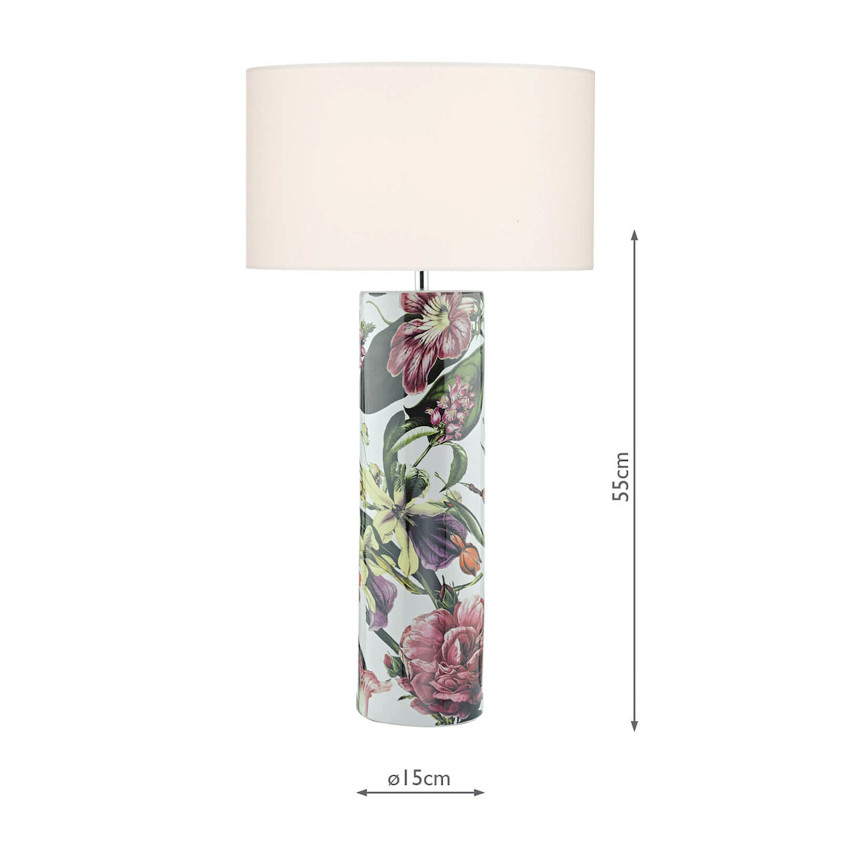 Elana Floor Lamps Tropical Print Ceramic Base Only