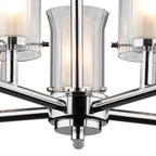 Elba Bathroom 5 Light Semi Flush Polished Chrome IP44
