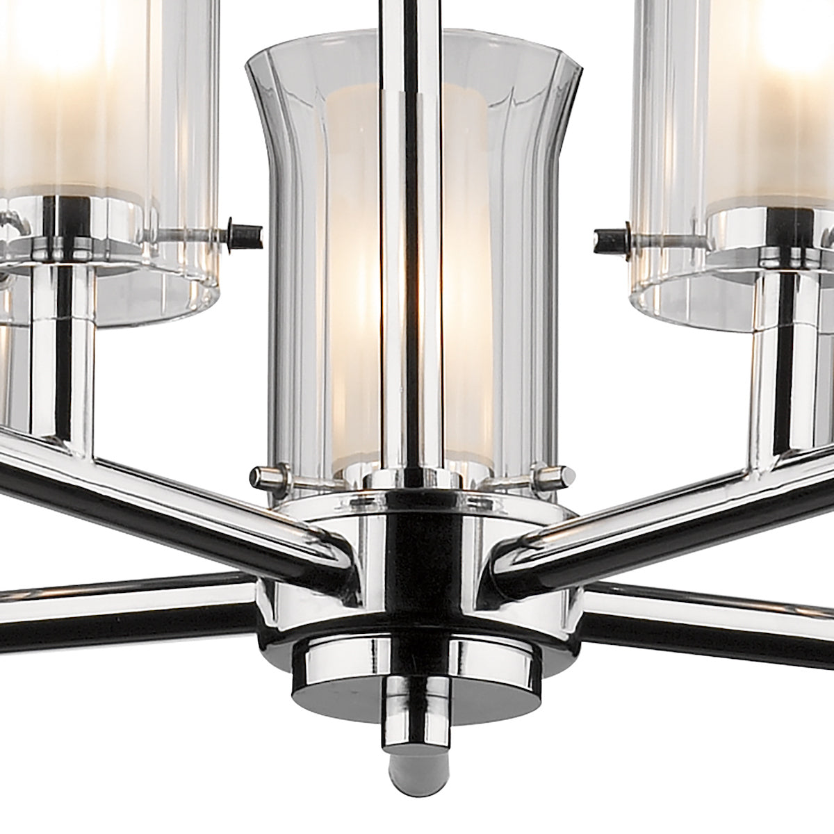 Elba Bathroom 5 Light Semi Flush Polished Chrome IP44