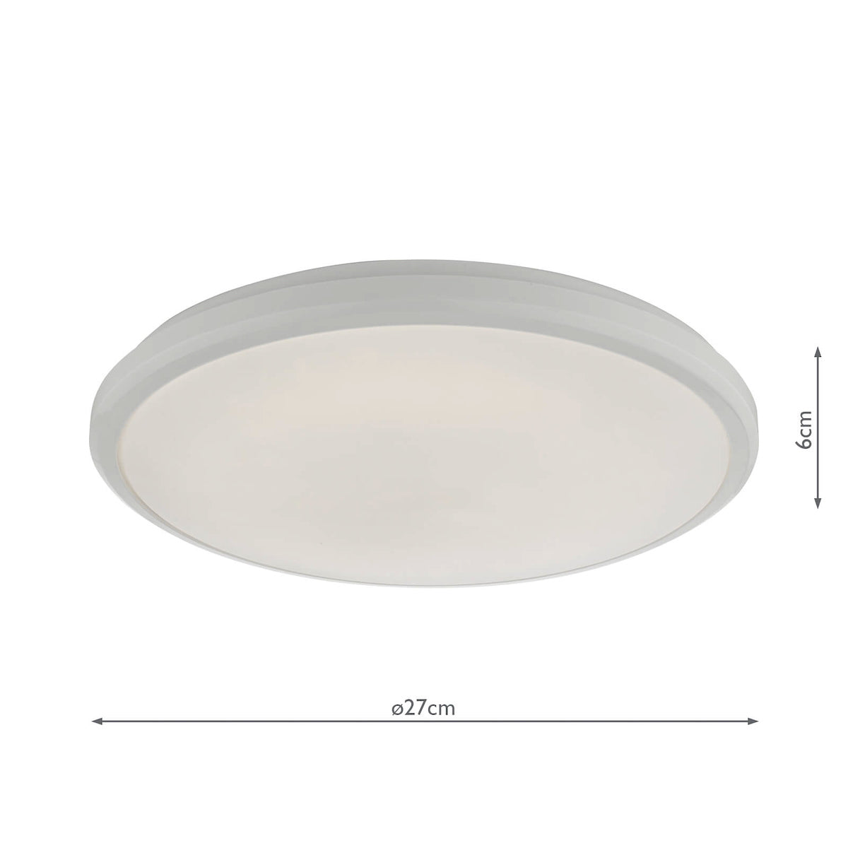 Emmett Bathroom Flush White Acrylic IP44 LED