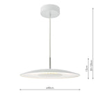 Enoch Pendant White Stainless Steel LED