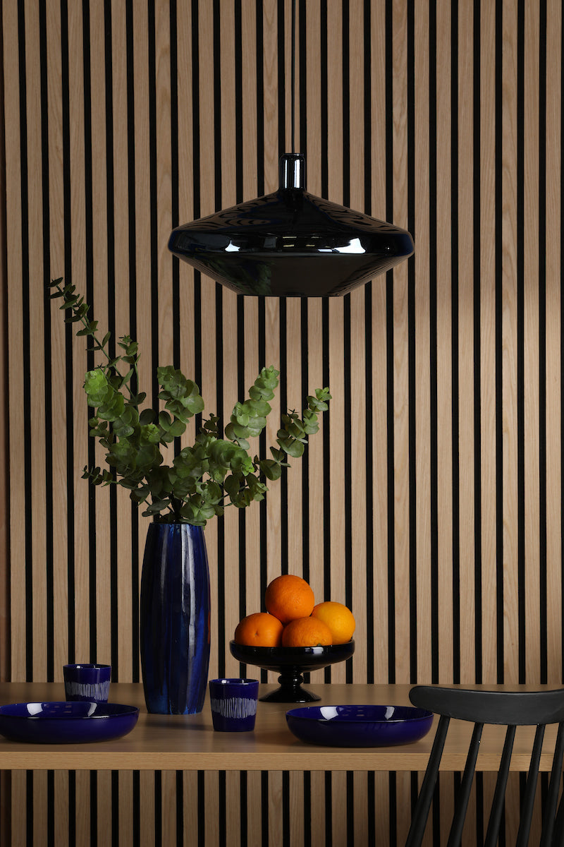 Esmeralda Single Pendant Blue Glass and Opal Glass 1