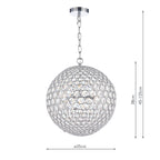 Fiesta 5 Light 35CM Pendant Polished Chrome