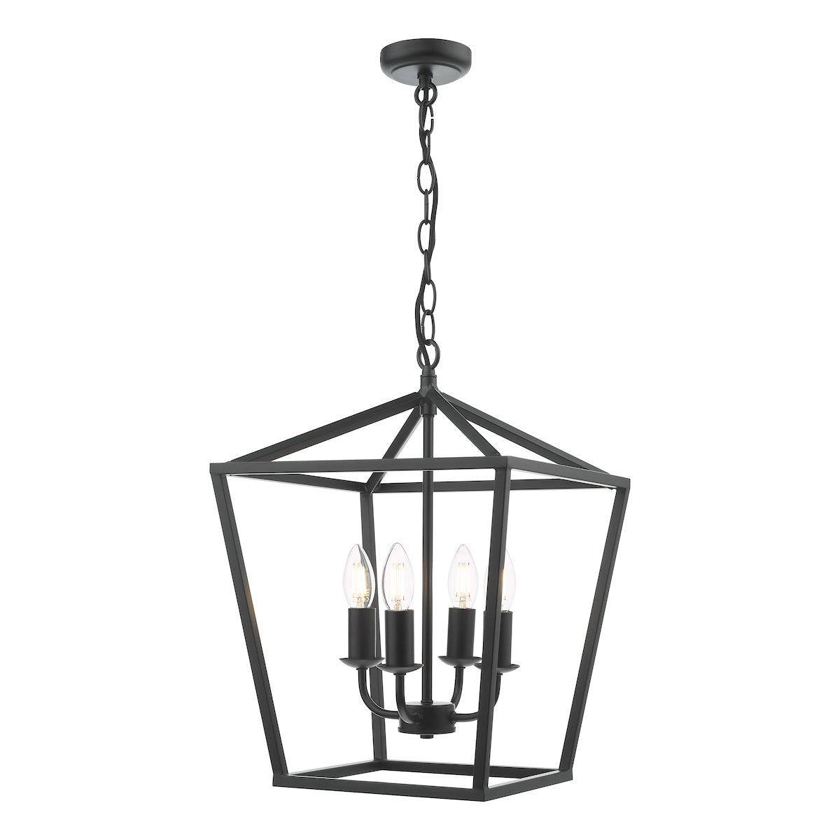 Fionn 4 Light Pendant Matt Black