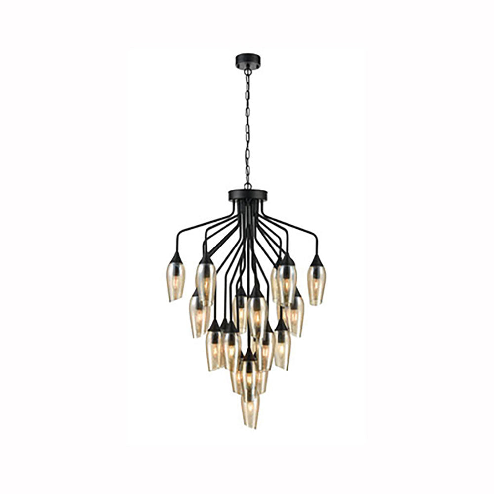 Taper 22 light with Amber Glass