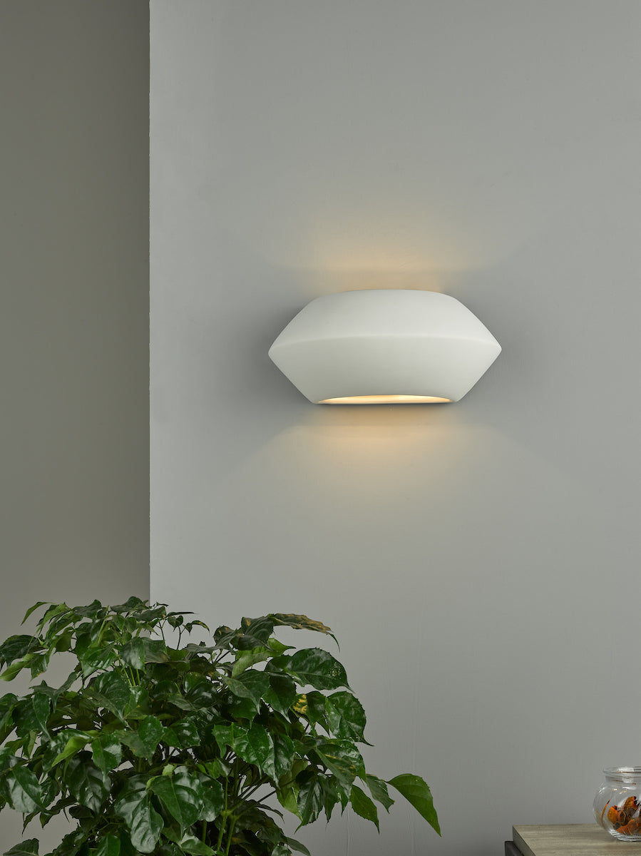 Foden Ceramic Wall Washer White Unglazed