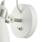 Frederick Single Wall Spotlight White Satin Chrome