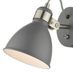 Frederick Single Wall Spotlight Dark Grey Satin Chrome