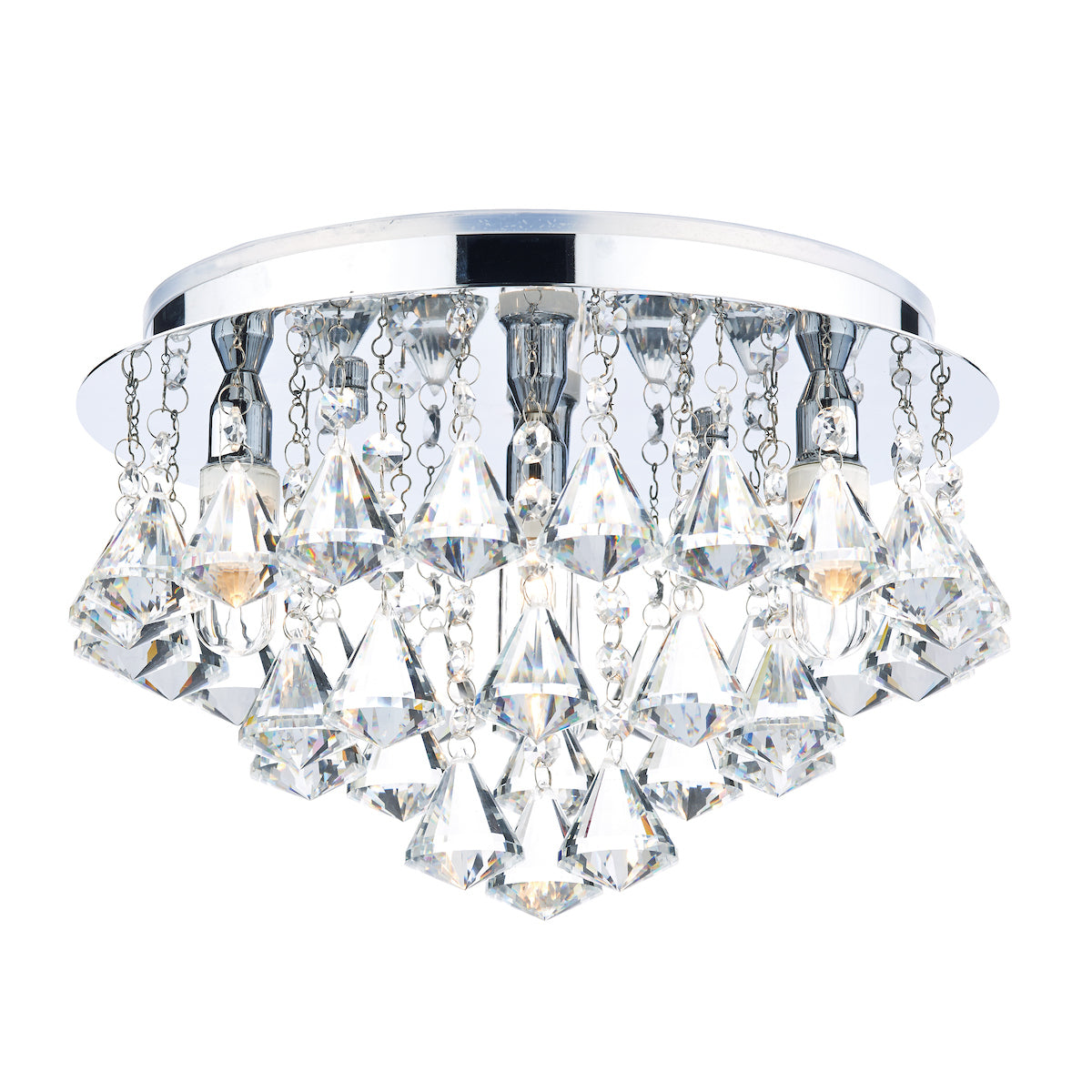 Fringe Bathroom 4 Light Flush Polished Chrome IP44