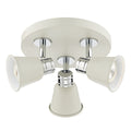 Fry 3 Light Plate Spotlight Cream Polished Chrome
