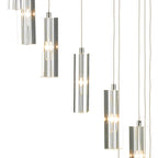 Galileo 12 Light Cluster Pendant Polished Chrome Crystal LED