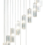 Galileo 20 Light Cluster Pendant Polished Chrome Crystal LED - 3M Drop