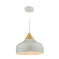 Gaucho 1 Light Single Pendant Grey And Wood