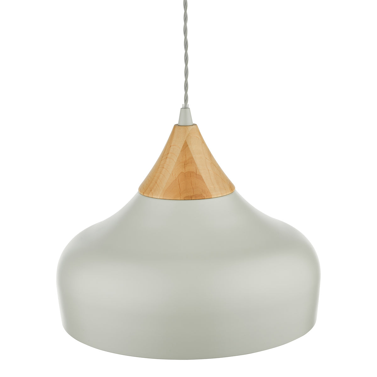 Gaucho 1 Light Single Pendant Grey And Wood