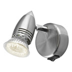 Gemini Single Wall Spotlight Satin Chrome (Multipack)