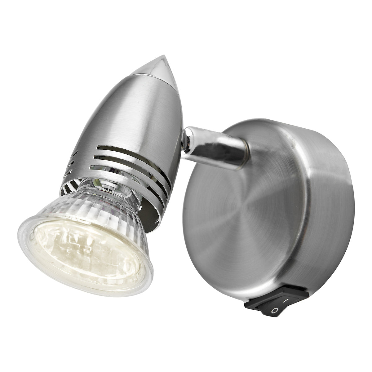 Gemini Single Wall Spotlight Satin Chrome (Multipack)