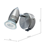 Gemini Single Wall Spotlight Satin Chrome (Multipack)