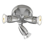Gemini 3 Light Plate Spotlight Satin Chrome (Multipack)