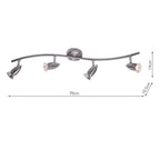 Gemini 4 Light Bar Spotlight Satin Chrome (Multipack)