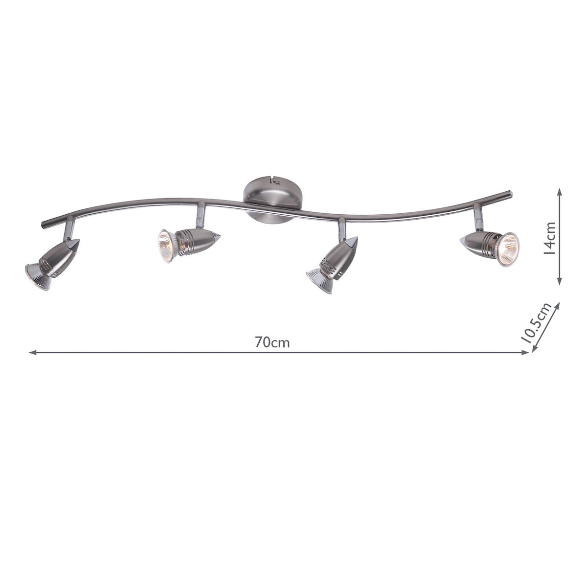 Gemini 4 Light Bar Spotlight Satin Chrome (Multipack)