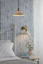 Hadano Pendant Natural Brass & Ceramic Shallow Shade