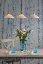 Hadano 3 Light Bar Pendant Natural Brass & Ceramic Shallow Shade