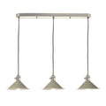 Hadano 3 Light Antique Chrome Suspension With Cashmere Shades