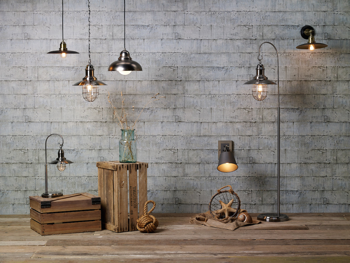 Hannover 1 Light Pendant Black Antique Brass