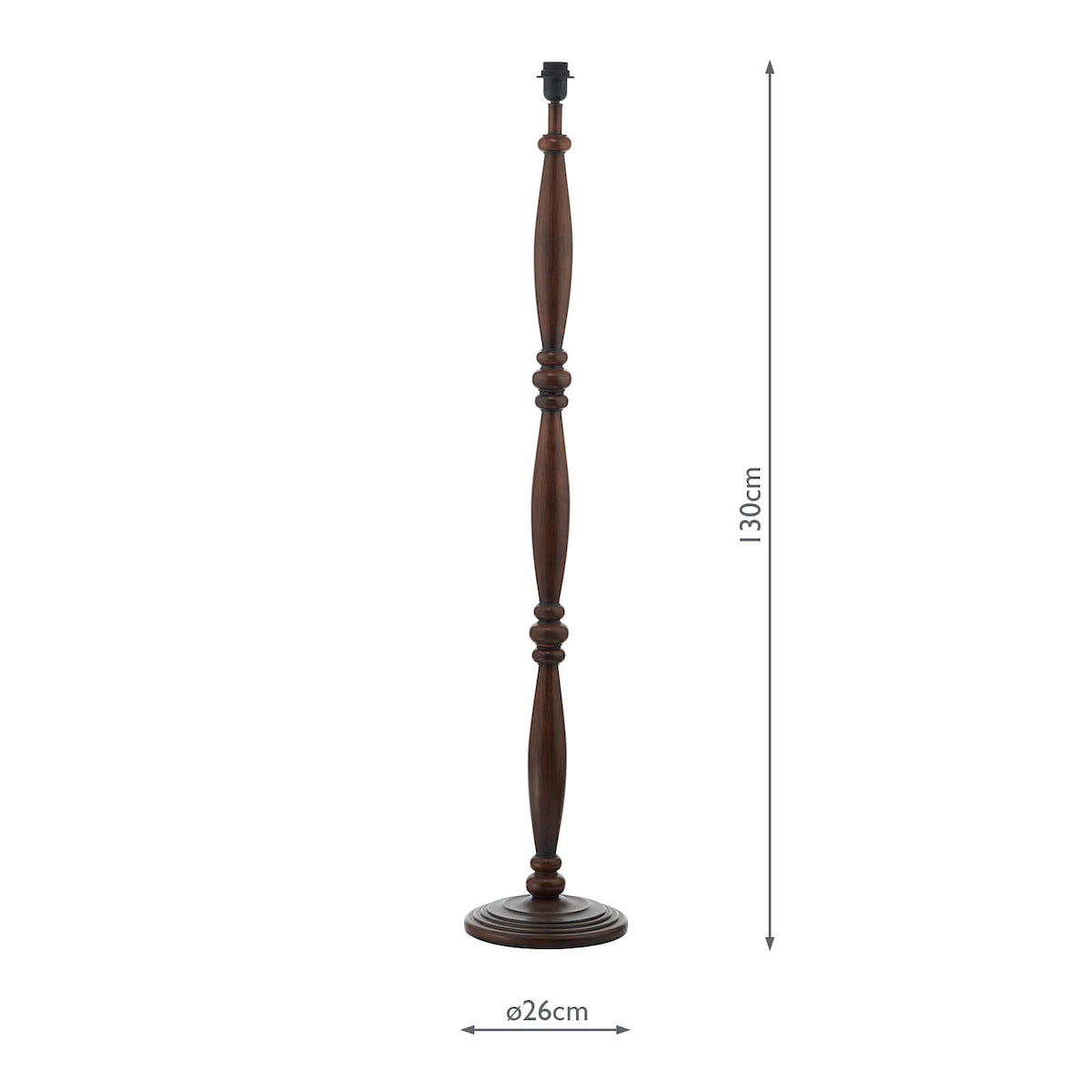 Hayward Floor Lamps Dark Wood Base Only