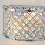 Hudson 2-Light Polished Chrome Crystal Wall Light