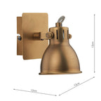 Idaho Single Wall Spotlight Natural Brass