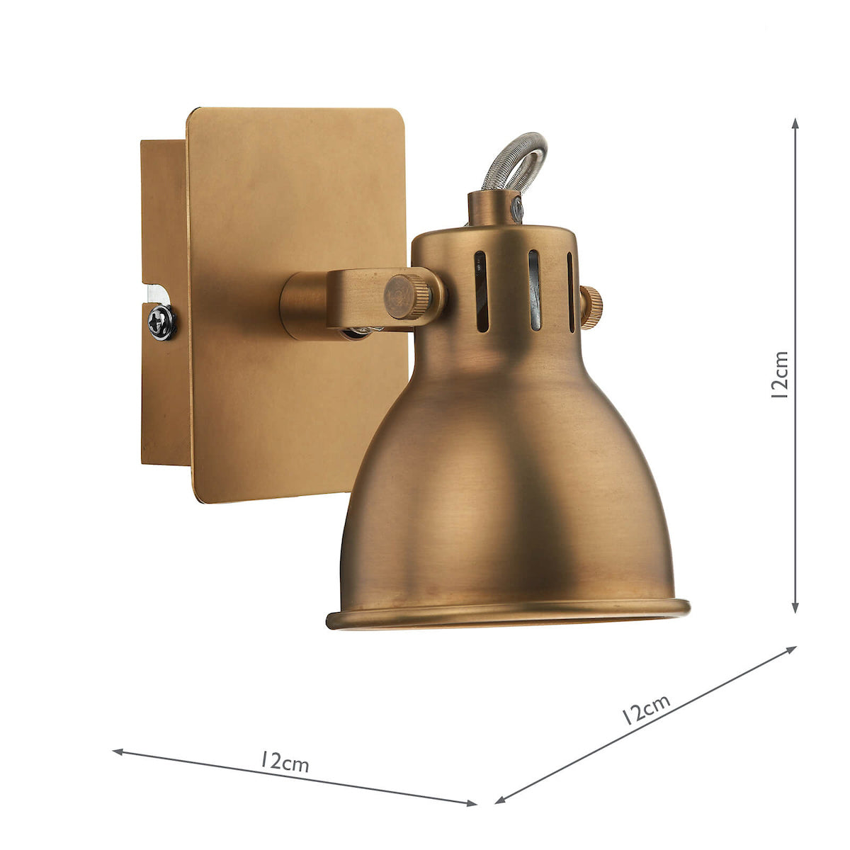Idaho Single Wall Spotlight Natural Brass
