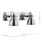 Idaho 2 Light Wall Spotlight Natural Chrome