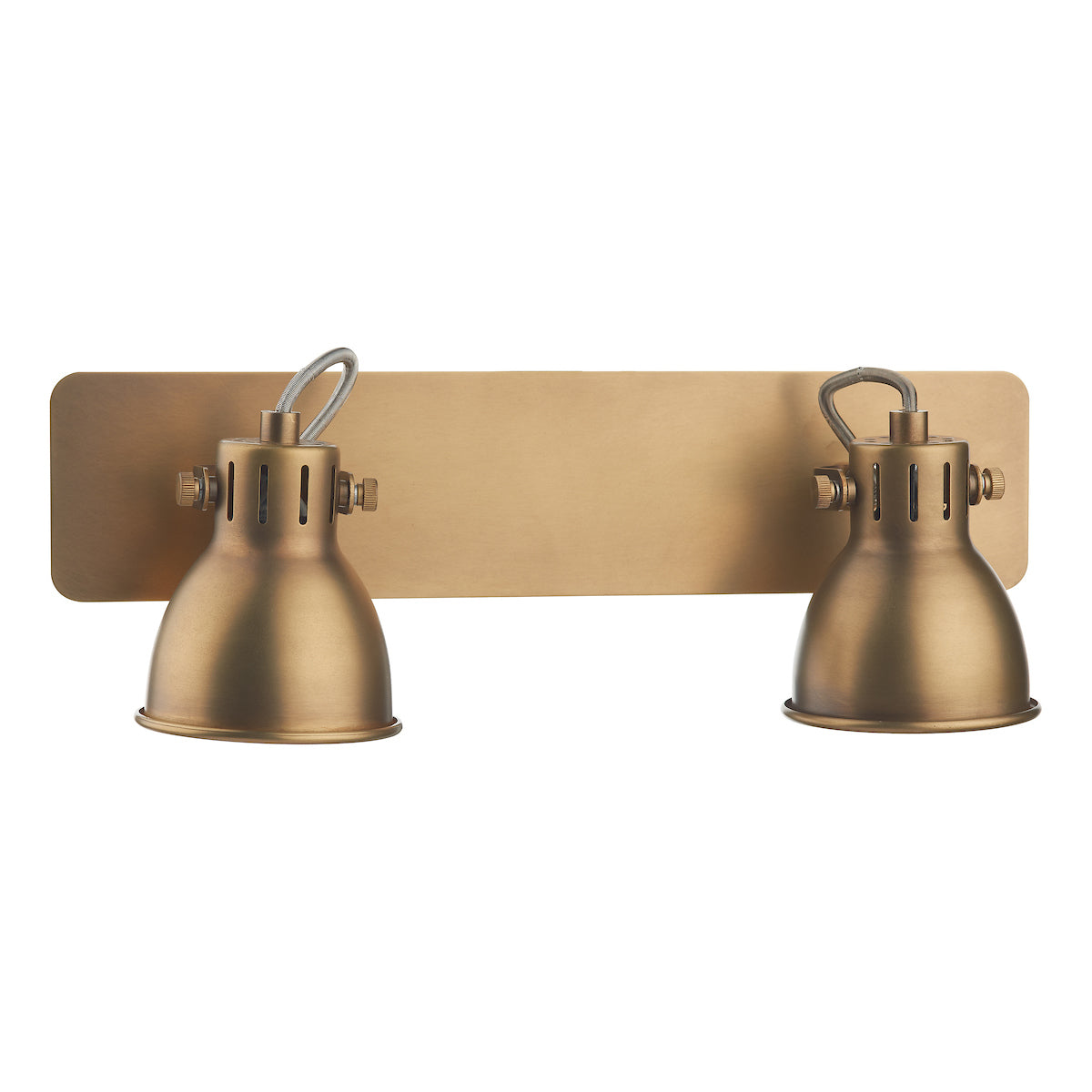 Idaho 2 Light Wall Spotlight Natural Brass
