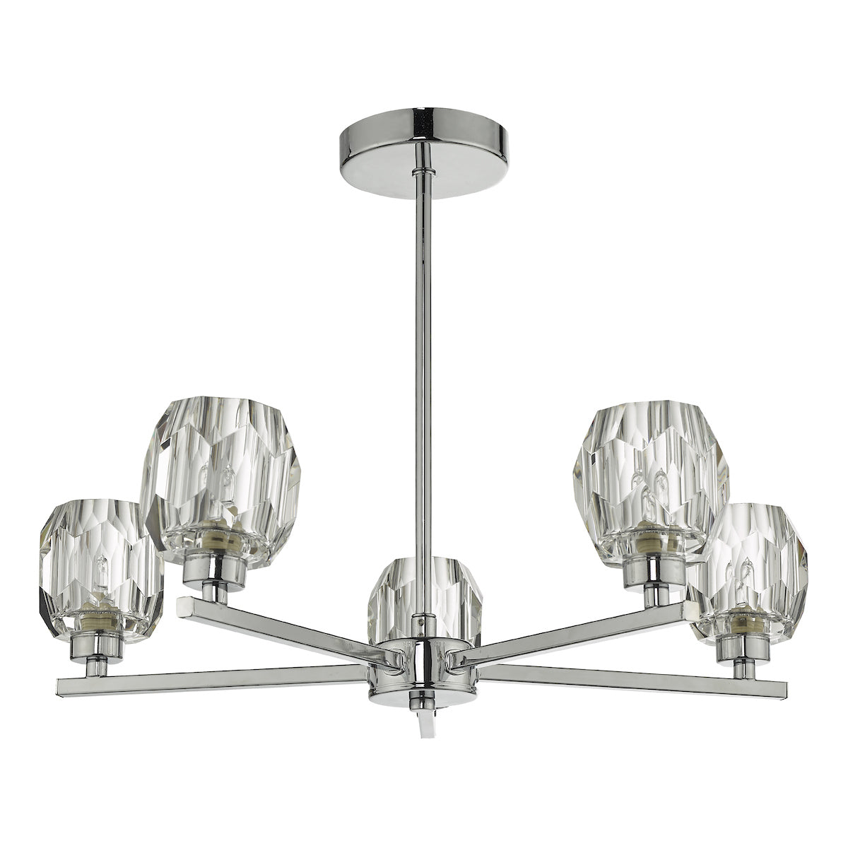Idina 5 Light Semi Flush Polished Chrome