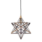 Ilario Small Star Pendant Antique Brass Glass