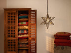 Ilario Large Star Pendant Antique Brass & Glass