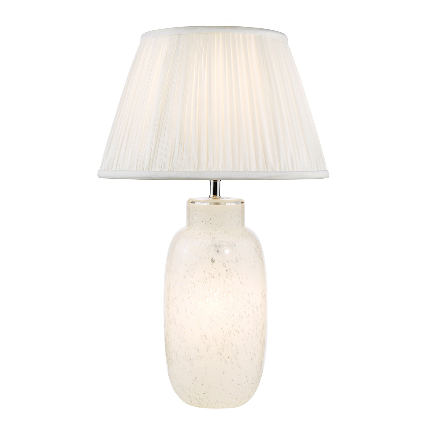 Ileana Table Lamp White Glass Base Only