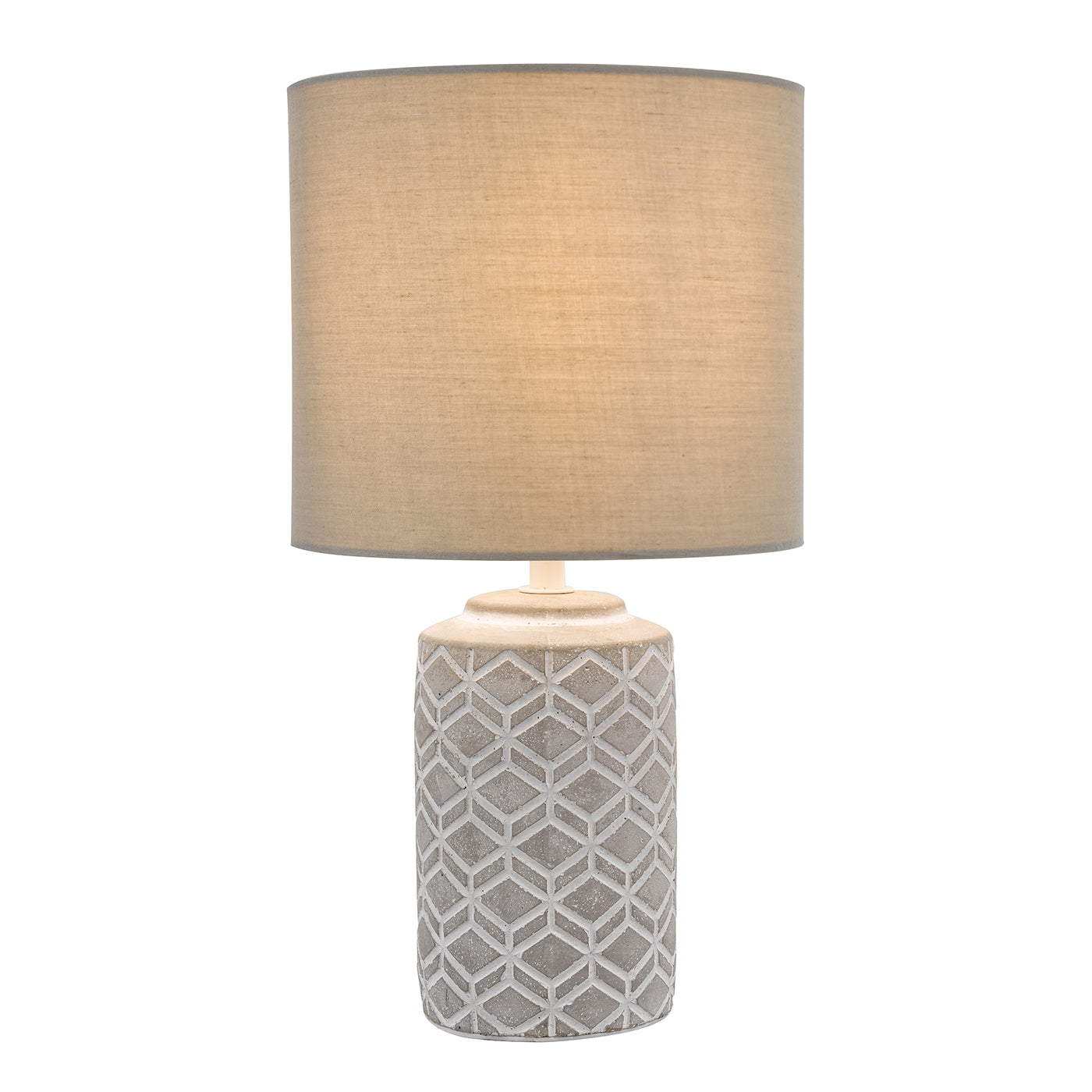 Ilona Ceramic Table Lamp Grey With Shade