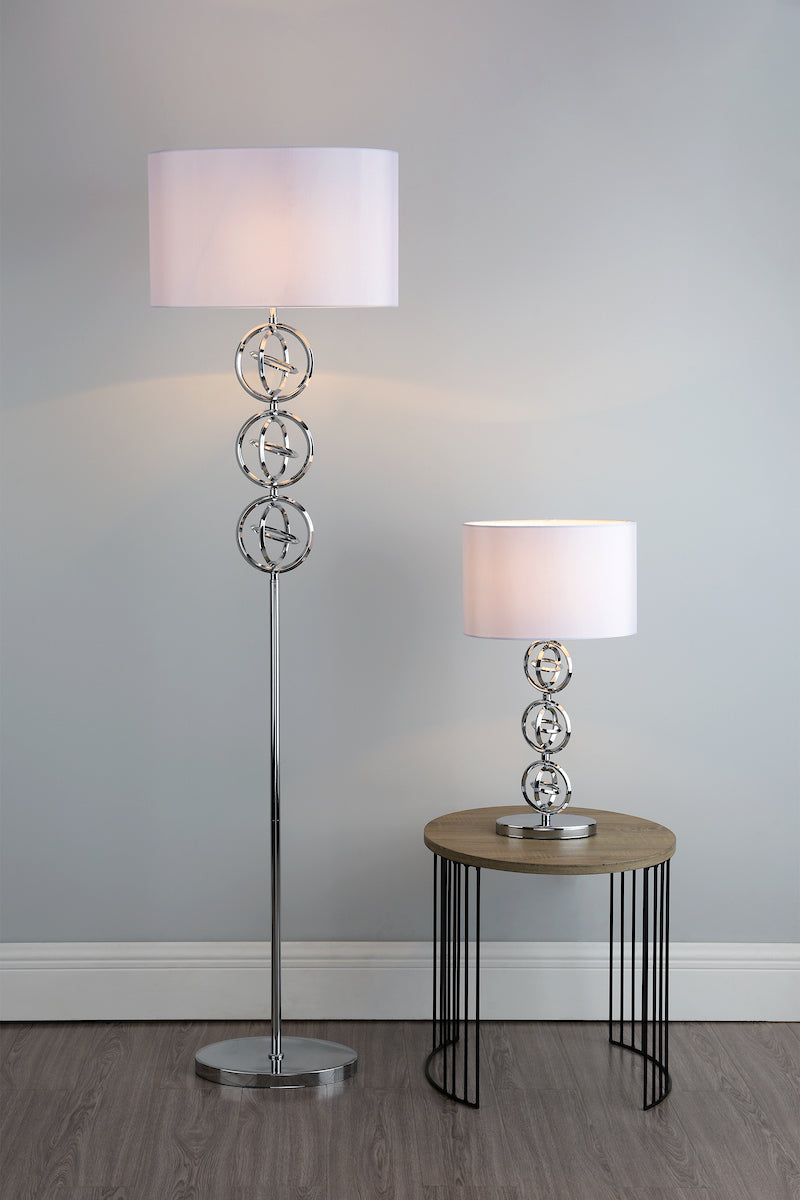 Innsbruck Floor Lamps Polished Chrome With Shade 1