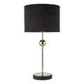 Jillian Table Lamp Marble and Polished Gold With Shade