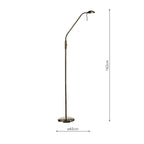 Journal Task Floor Lamp Antique Brass (Multipack)