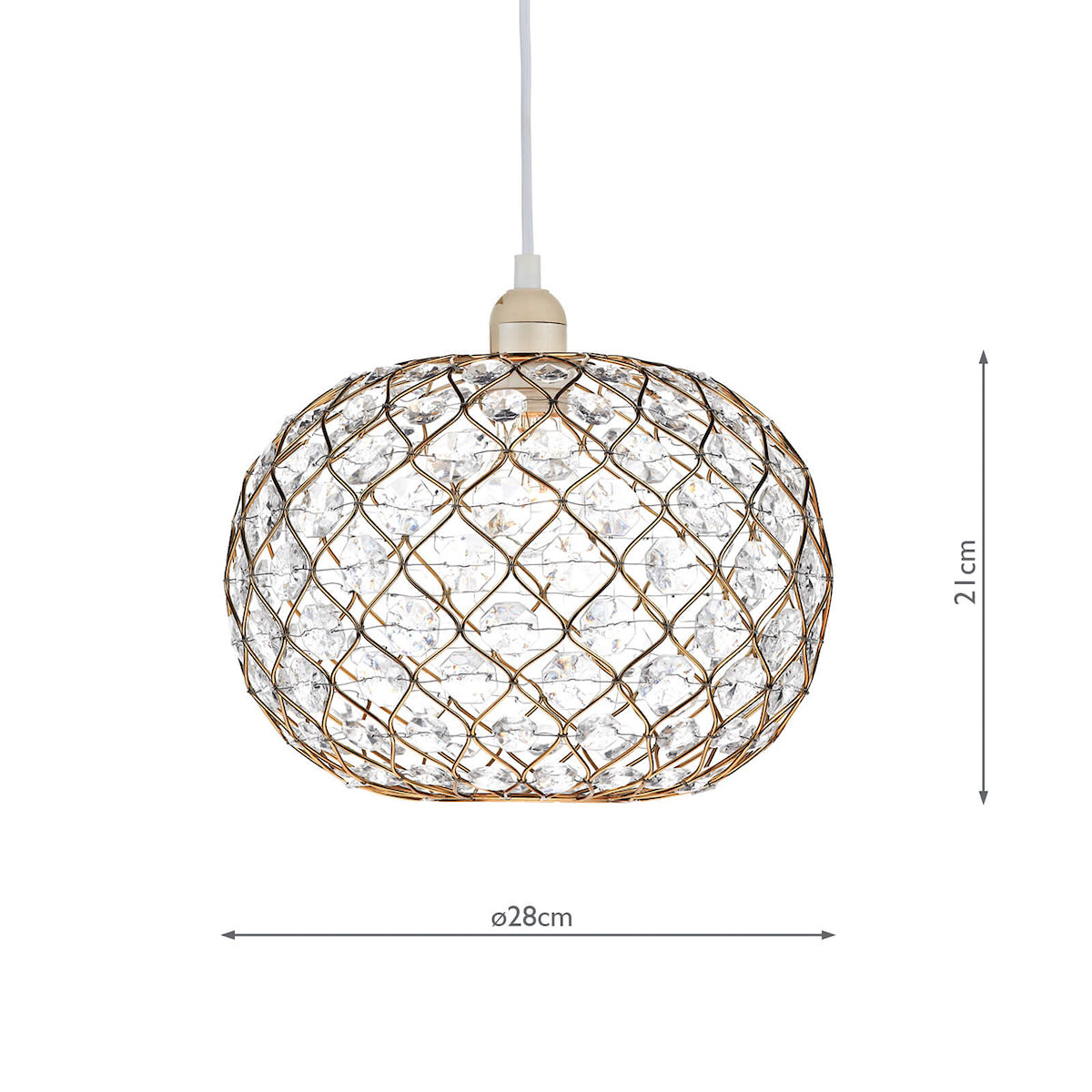 Juanita Easy Fit Pendant Gold Acrylic