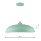 Kaelan 1 Light Pendant Matt Pale Green