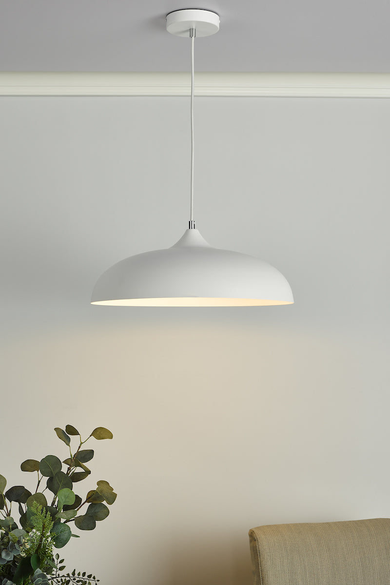 Kaelan 1 Light Single Pendant White
