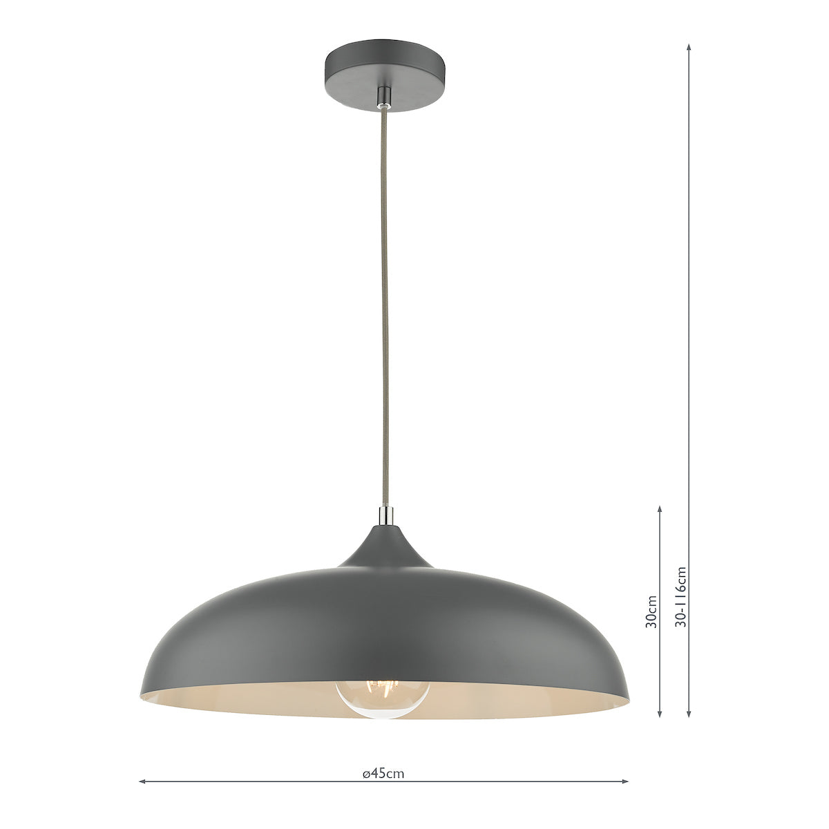 Kaelan 1 Light Single Pendant Graphite