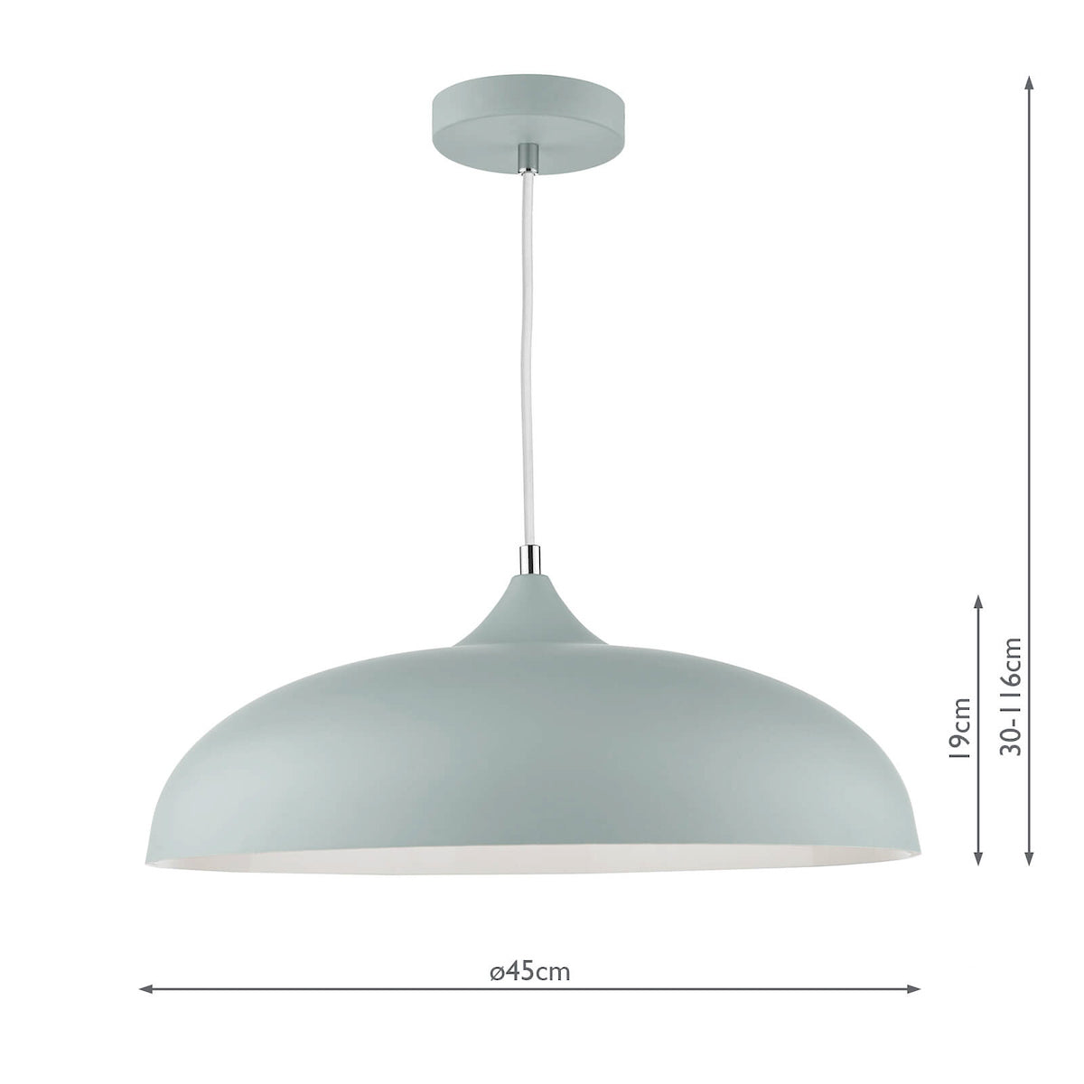 Kaelan 1 Light Pendant Soft Matt Grey