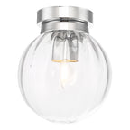 Kavi Bathroom Flush Polished Chrome Glass IP44