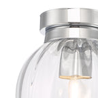 Kavi Bathroom Flush Polished Chrome Glass IP44